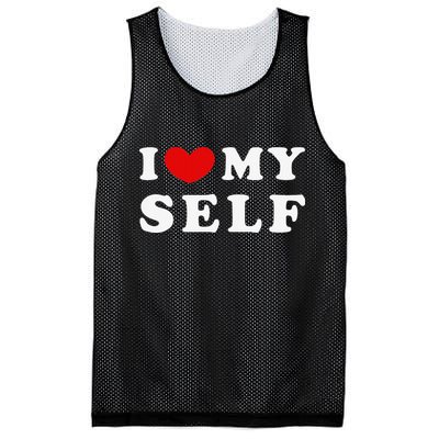I Love Myself I Heart Myself Mesh Reversible Basketball Jersey Tank