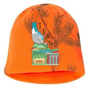 Idaho Landscape Map Kati - Camo Knit Beanie