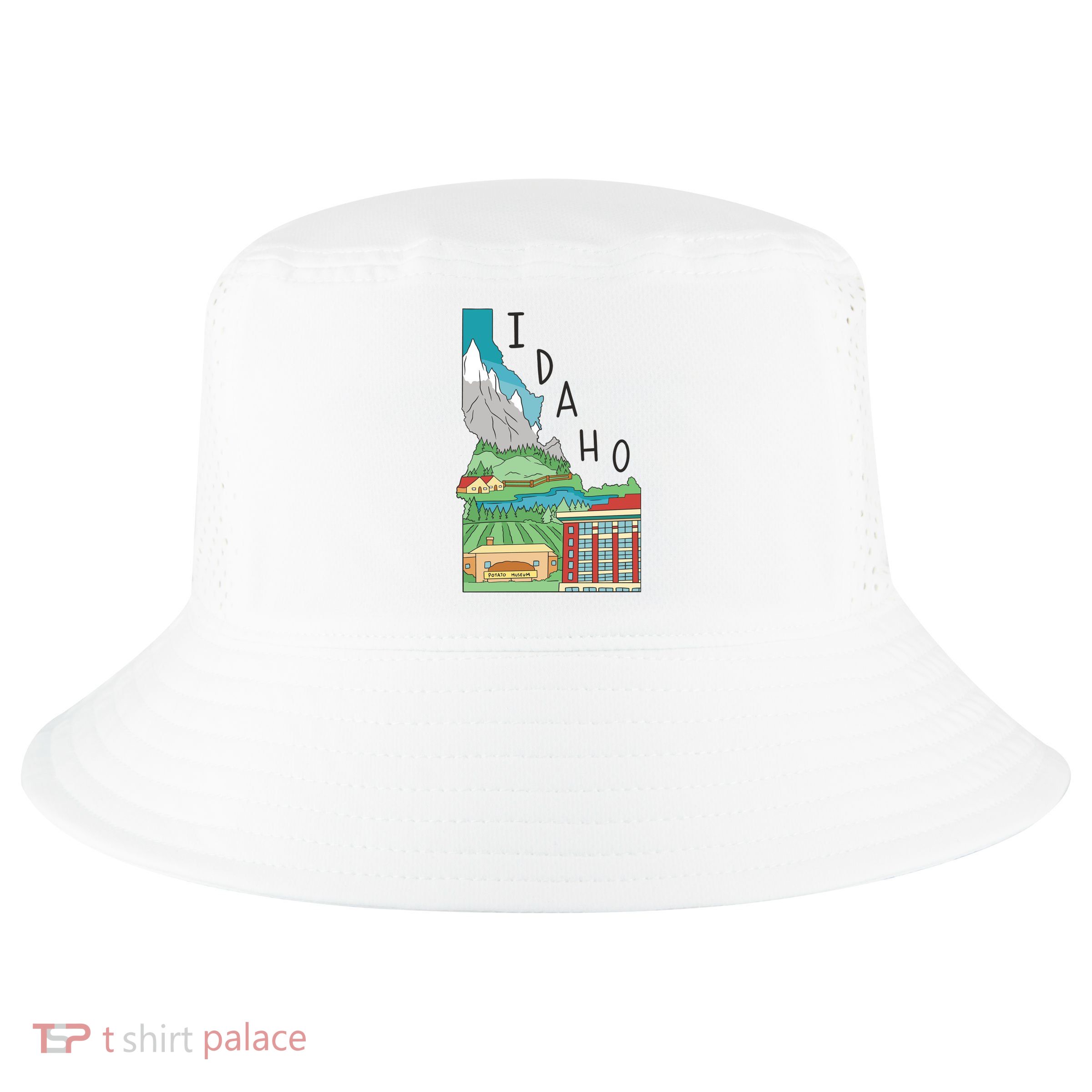Idaho Landscape Map Cool Comfort Performance Bucket Hat