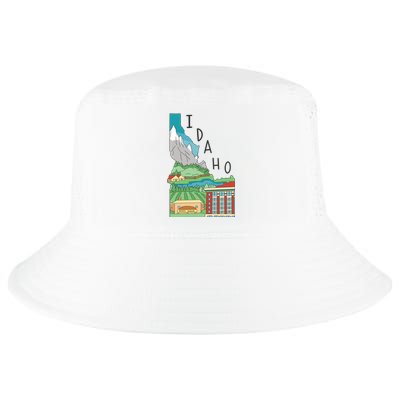 Idaho Landscape Map Cool Comfort Performance Bucket Hat