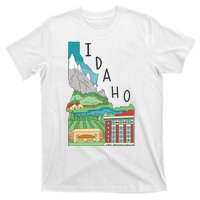 Idaho Landscape Map T-Shirt