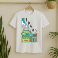 Idaho Landscape Map T-Shirt