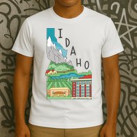 Idaho Landscape Map T-Shirt