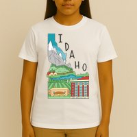 Idaho Landscape Map T-Shirt