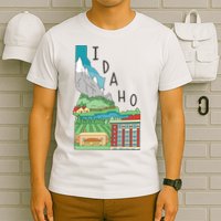 Idaho Landscape Map T-Shirt