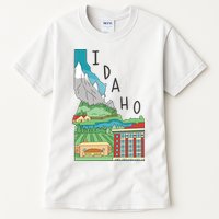 Idaho Landscape Map Tall T-Shirt