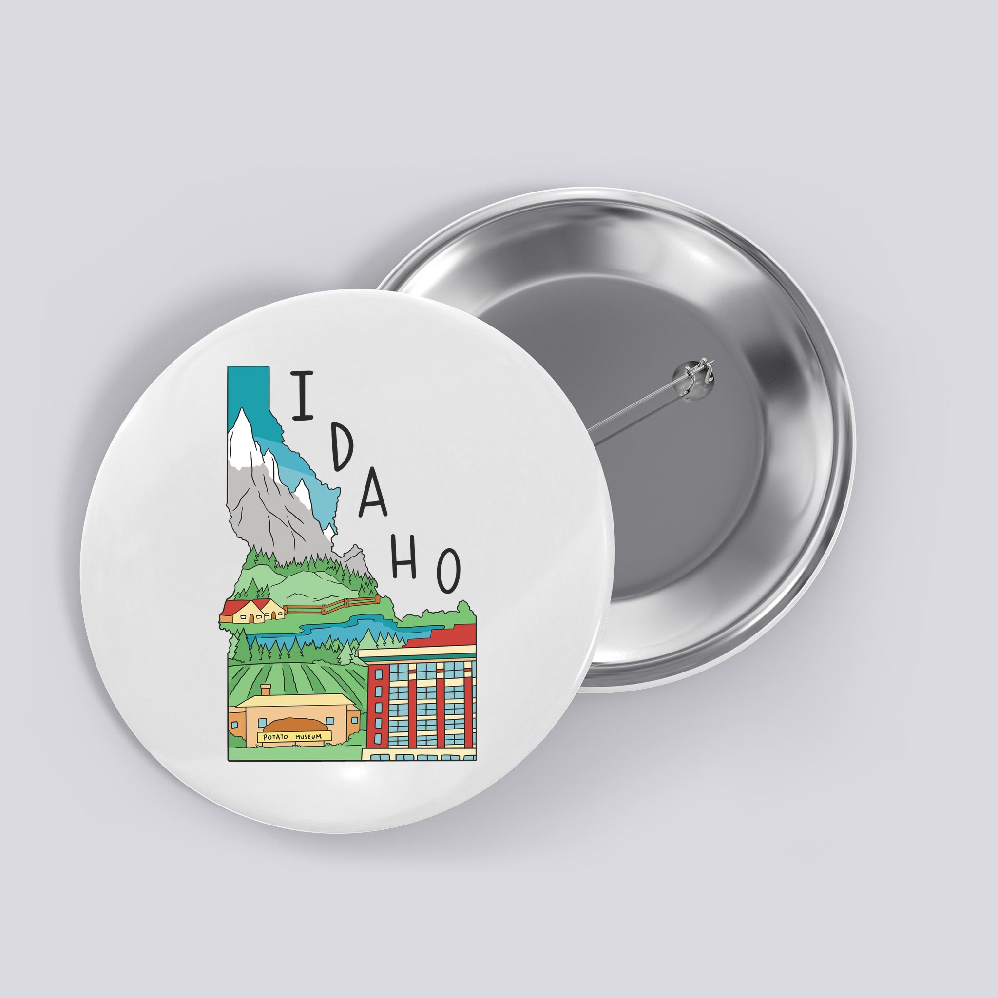 Idaho Landscape Map Button