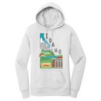 Idaho Landscape Map Women's Pullover Hoodie