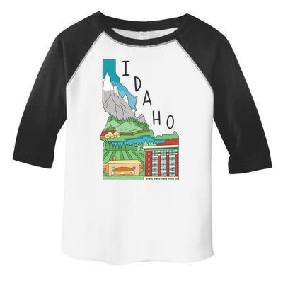 Idaho Landscape Map Toddler Fine Jersey T-Shirt