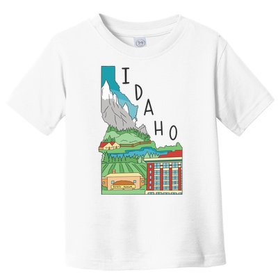 Idaho Landscape Map Toddler T-Shirt