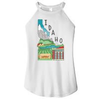 Idaho Landscape Map Women's Perfect Tri Rocker Tank