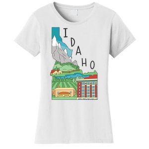 Idaho Landscape Map Women's T-Shirt