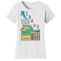 Idaho Landscape Map Women's T-Shirt