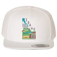 Idaho Landscape Map Wool Snapback Cap