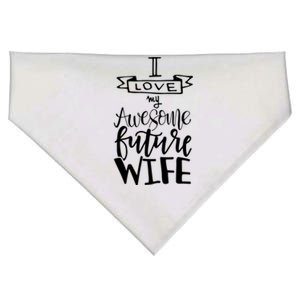 I Love My Awesome Future Wife Husband To Be Gift Future Wife Cute Gift USA-Made Doggie Bandana