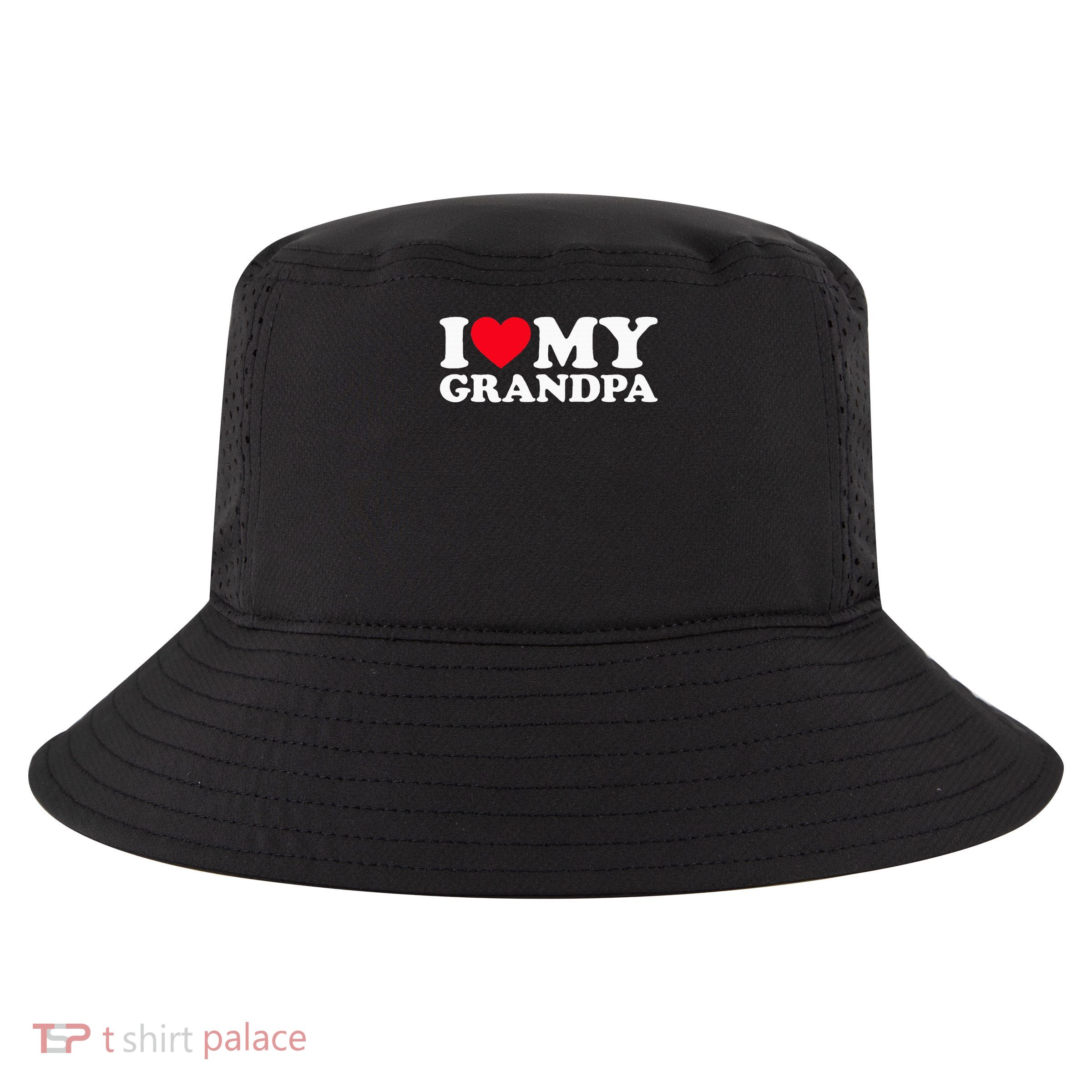 I Love My Grandpa Cool Comfort Performance Bucket Hat