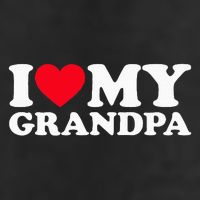I Love My Grandpa 7 Panel Mesh Trucker Snapback Hat