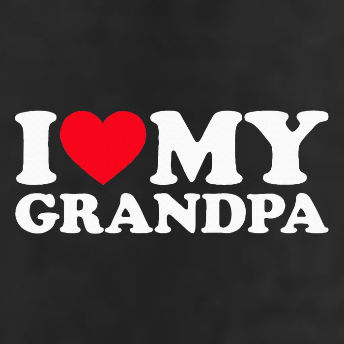 I Love My Grandpa 7 Panel Mesh Trucker Snapback Hat