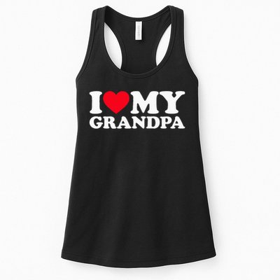 I Love My Grandpa Womens Tank Top