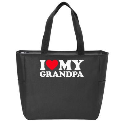 I Love My Grandpa Zip Tote Bag