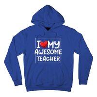 I Love My Awesome Teacher Valentines Day Matching Couple Funny Gift Hoodie