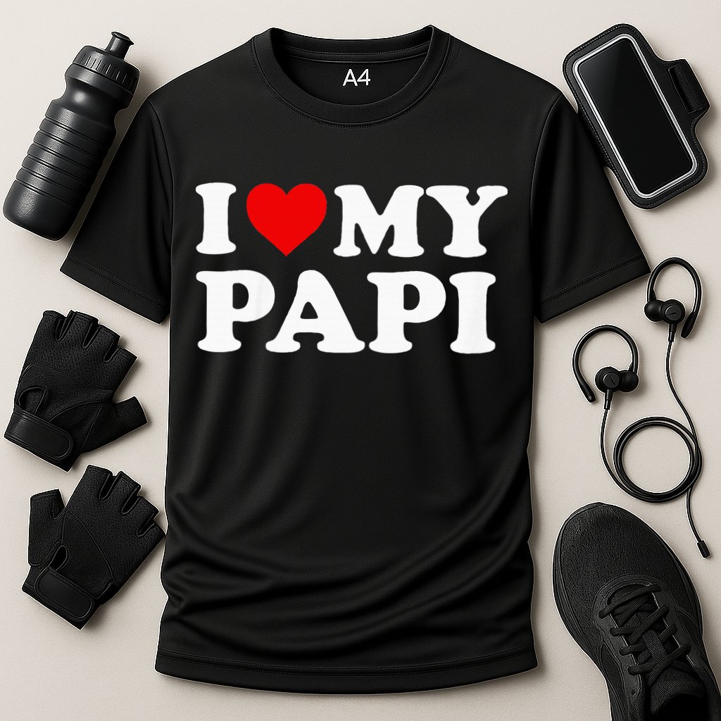 I Love My Papi Cooling Performance Crew T-Shirt