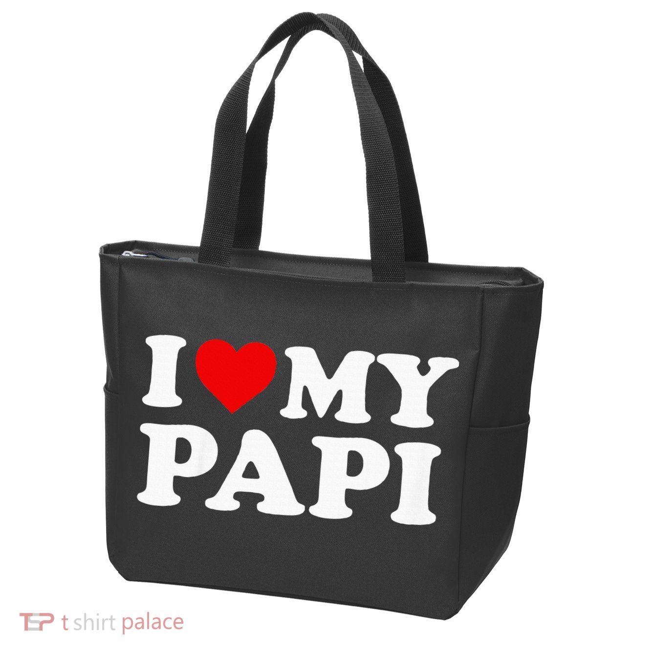 I Love My Papi Zip Tote Bag