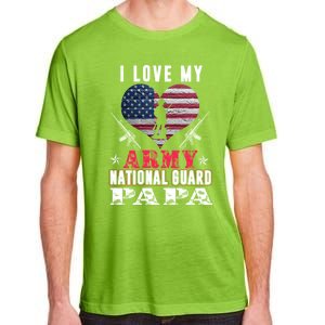 I Love My Army National Guard Papa Veteran Us Military Gift Adult ChromaSoft Performance T-Shirt