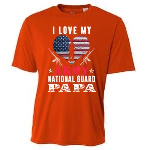 I Love My Army National Guard Papa Veteran Us Military Gift Cooling Performance Crew T-Shirt