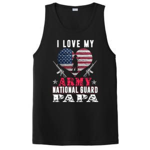 I Love My Army National Guard Papa Veteran Us Military Gift PosiCharge Competitor Tank