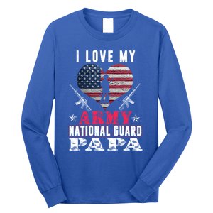 I Love My Army National Guard Papa Veteran Us Military Gift Long Sleeve Shirt