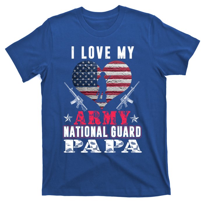 I Love My Army National Guard Papa Veteran Us Military Gift T-Shirt