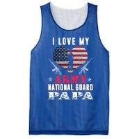 I Love My Army National Guard Papa Veteran Us Military Gift Mesh Reversible Basketball Jersey Tank