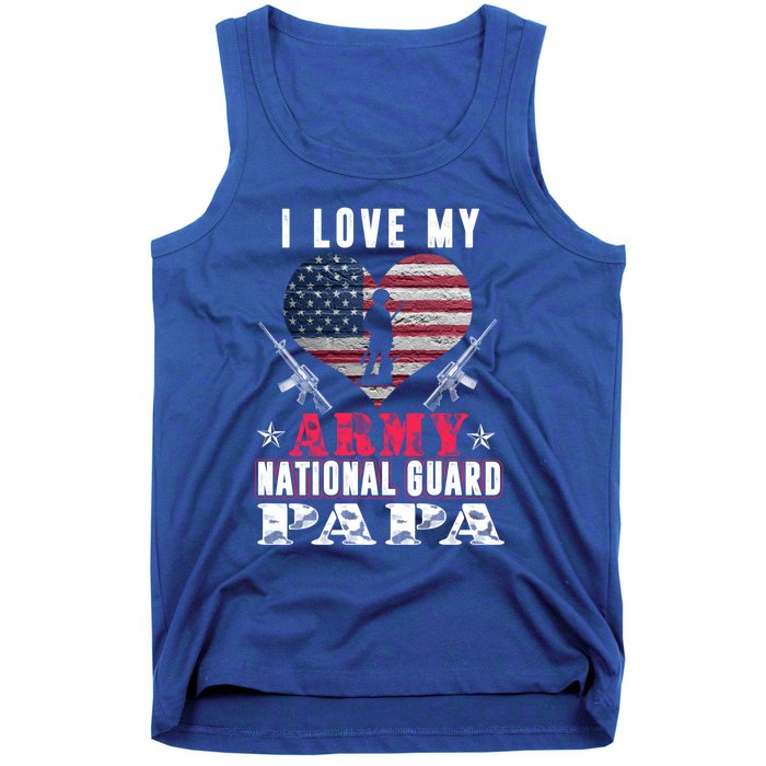 I Love My Army National Guard Papa Veteran Us Military Gift Tank Top