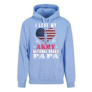 I Love My Army National Guard Papa Veteran Us Military Gift Unisex Surf Hoodie