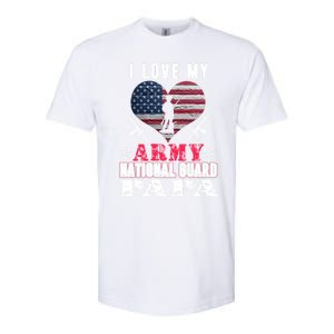 I Love My Army National Guard Papa Veteran Us Military Gift Softstyle CVC T-Shirt