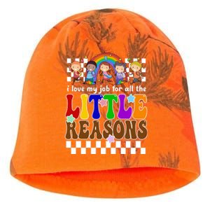 I Love My Job For All The Little Reasons Elementary Teacher Kati - Camo Knit Beanie