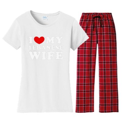 I Love My Lebanese Wife, I Heart My Lebanese Wife  Women's Flannel Pajama Set