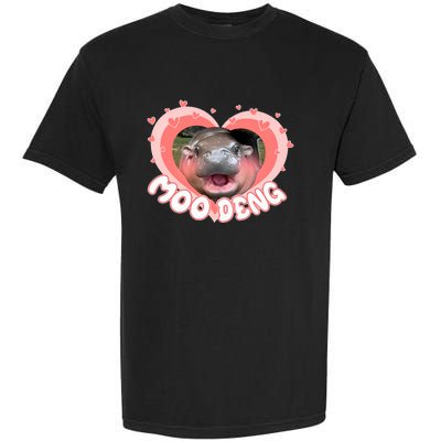 I Love Moo Deng Baby Hippo Moo Deng I Heart Moo Deng Garment-Dyed Heavyweight T-Shirt