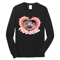 I Love Moo Deng Baby Hippo Moo Deng I Heart Moo Deng Long Sleeve Shirt