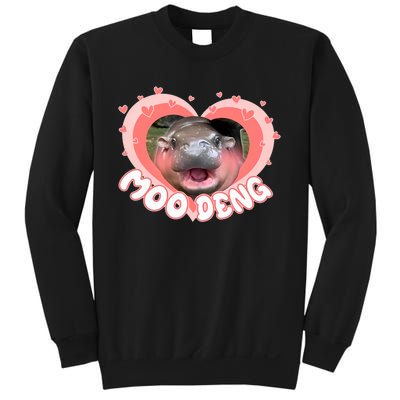 I Love Moo Deng Baby Hippo Moo Deng I Heart Moo Deng Sweatshirt