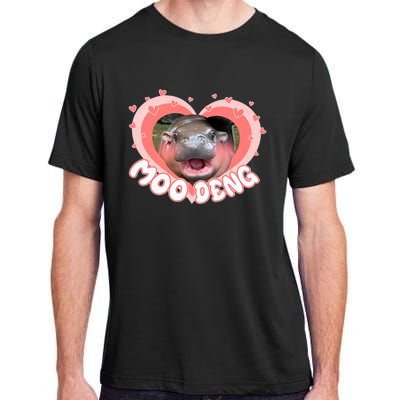 I Love Moo Deng Baby Hippo Moo Deng I Heart Moo Deng Adult ChromaSoft Performance T-Shirt