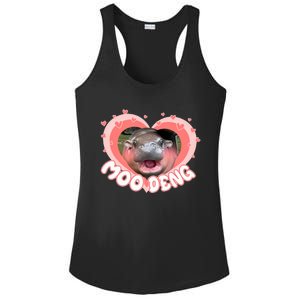 I Love Moo Deng Baby Hippo Moo Deng I Heart Moo Deng Ladies PosiCharge Competitor Racerback Tank