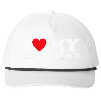 I Love My Boyfriend I Heart My Boyfriend BF Snapback Five-Panel Rope Hat