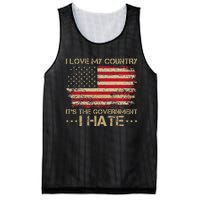 I Love My Country ItS The Government I Hate Vintage Mesh Reversible Basketball Jersey Tank