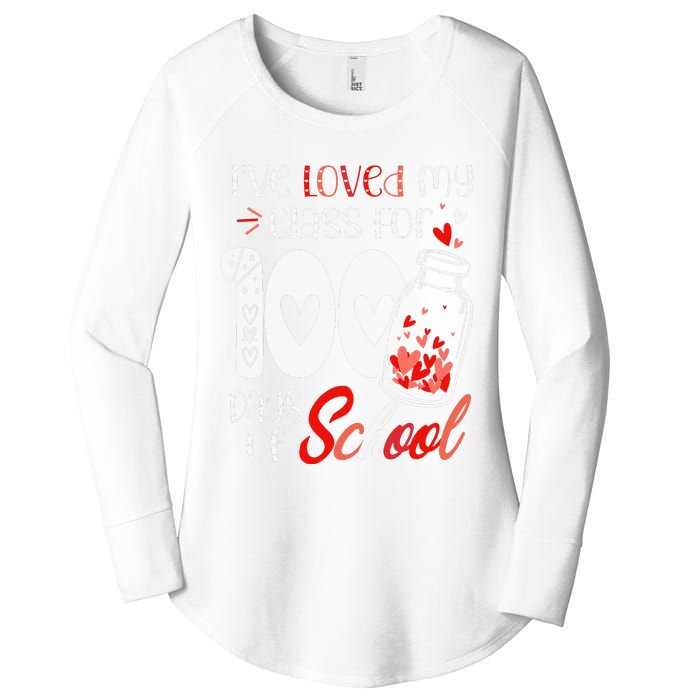 I've loved My Class For 100 Days Of School Teacher Valentine Women's Perfect Tri Tunic Long Sleeve Shirt