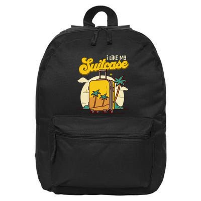 I Like My Suitcase Funny Sootcase Viral Meme Travel 16 in Basic Backpack