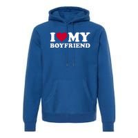 I Love My Boyfriend Great Gift Premium Hoodie