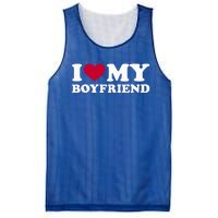 I Love My Boyfriend Great Gift Mesh Reversible Basketball Jersey Tank