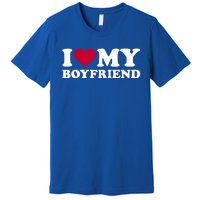 I Love My Boyfriend Great Gift Premium T-Shirt